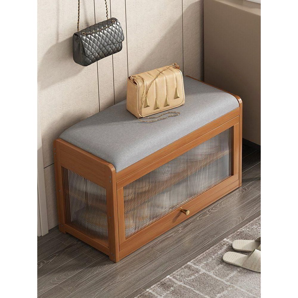 신발정리대 현관 신발 교체 벤치 네추럴우드 50cm