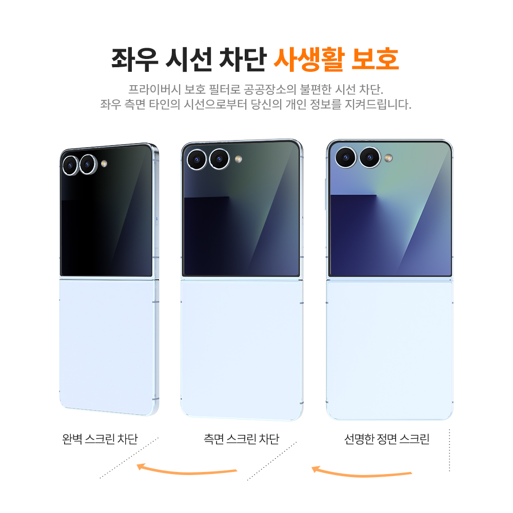 랩씨 리얼 AR 필름 사생활 보호 저반사 초고화질 액정보호필름 갤럭시Z 플립7, 1매입 - 상세 이미지 3