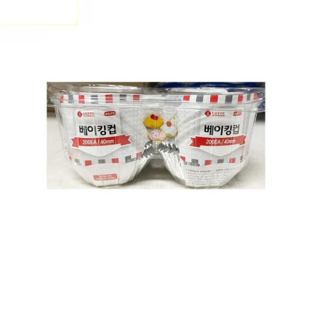 일성 식자재 베이킹컵 롯데 200p 원형 15ux40mm X10개