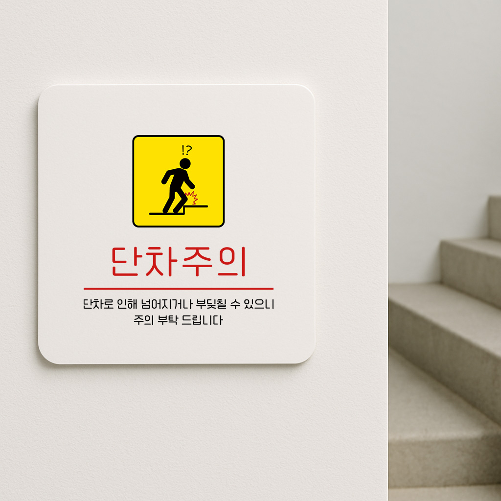 단차 주의 낙상 안내 안전 안내판 169 100x100 - 상세 이미지 3