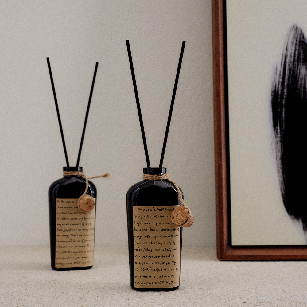 코칸 우디향 실내 방향제 디퓨저 대용량 오브제 인테리어 원룸 집들이 170ml 이다바시