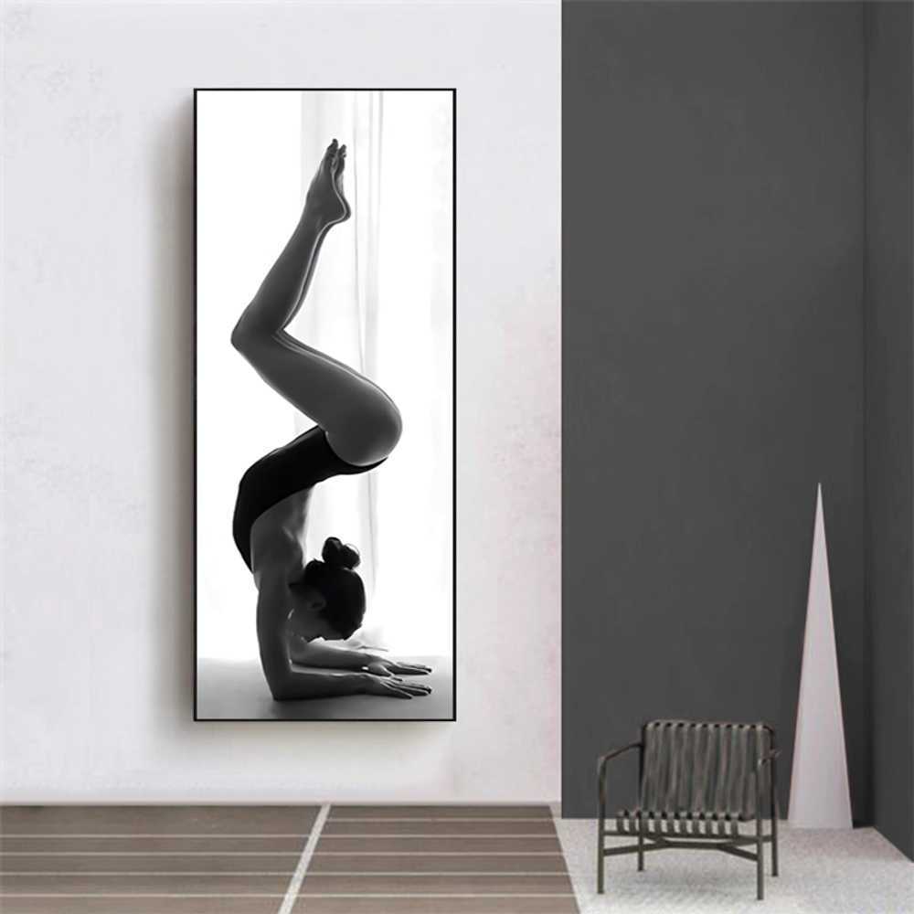 필라테스 포스터 소품 인테리어 그림 벽 요가 액자 60x120cm 골드 프레임 2 - 상품 이미지