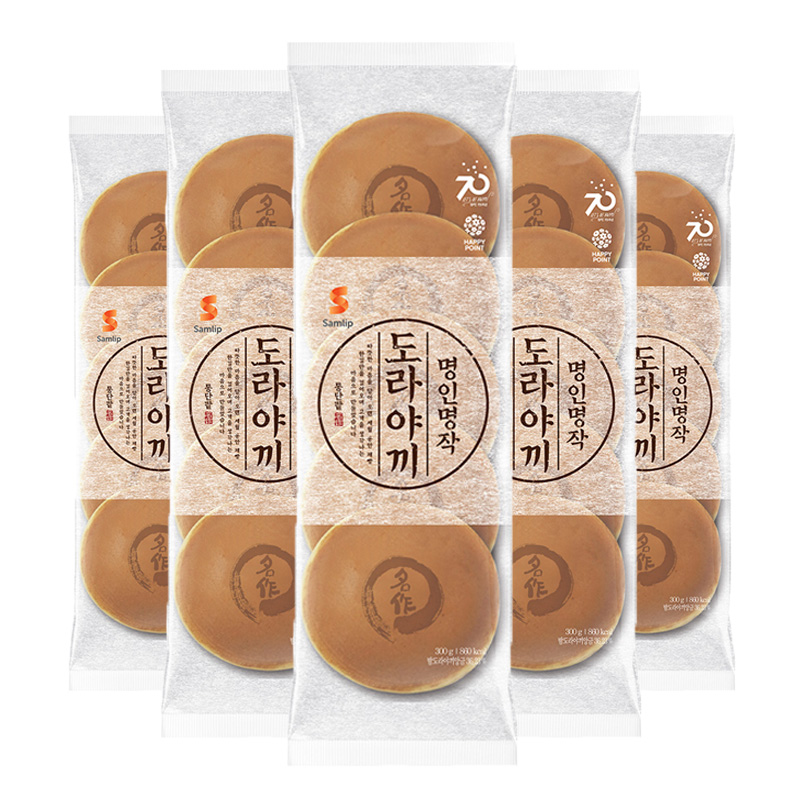 삼립 명인명작 단팥도라야끼 5입 (300g) 5봉 - 메인 이미지