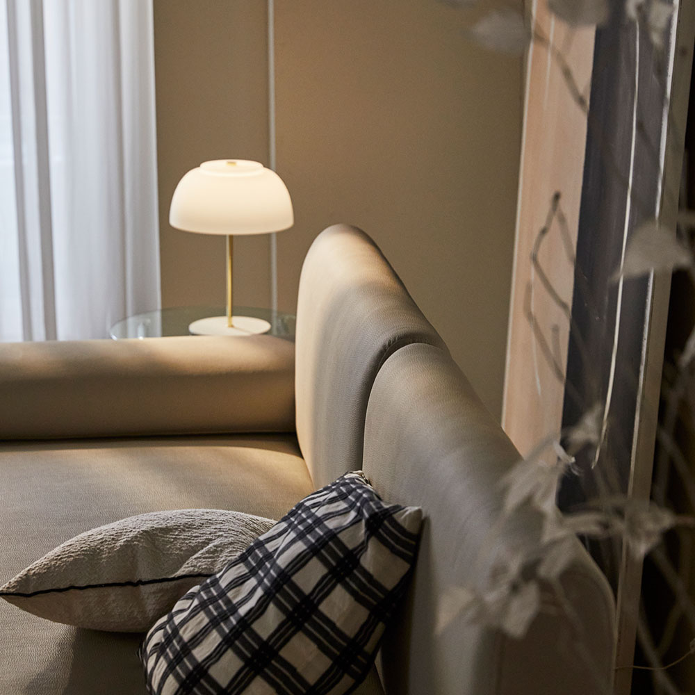 장인가구 비움 황토볼 온열 3인 패브릭 흙소파 +스프링보료