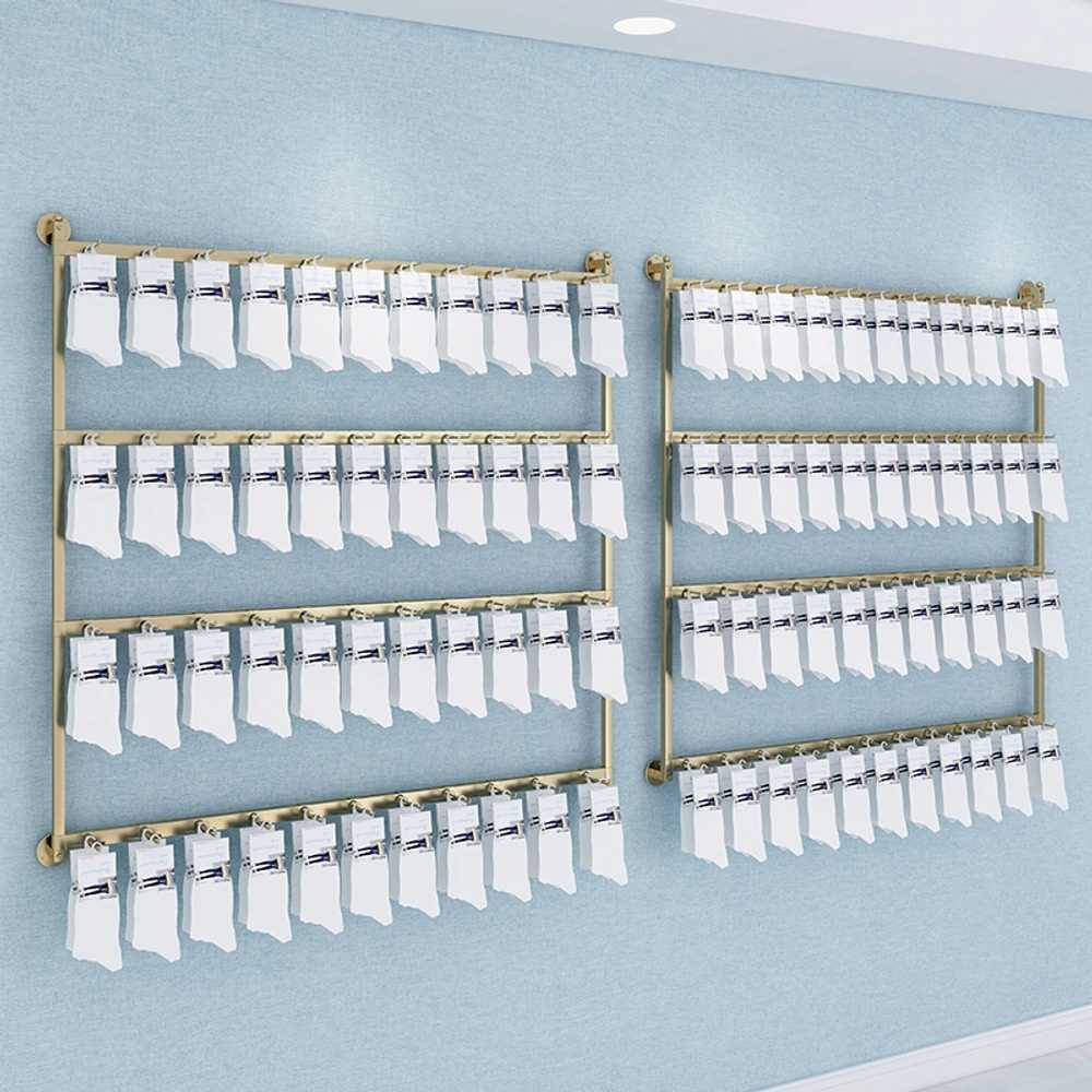 양말 진열대 속옷 행거 의류 휴대폰 악세사리 키링 100x150cm 4단/블랙/걸이 56개 - 상세 이미지 3