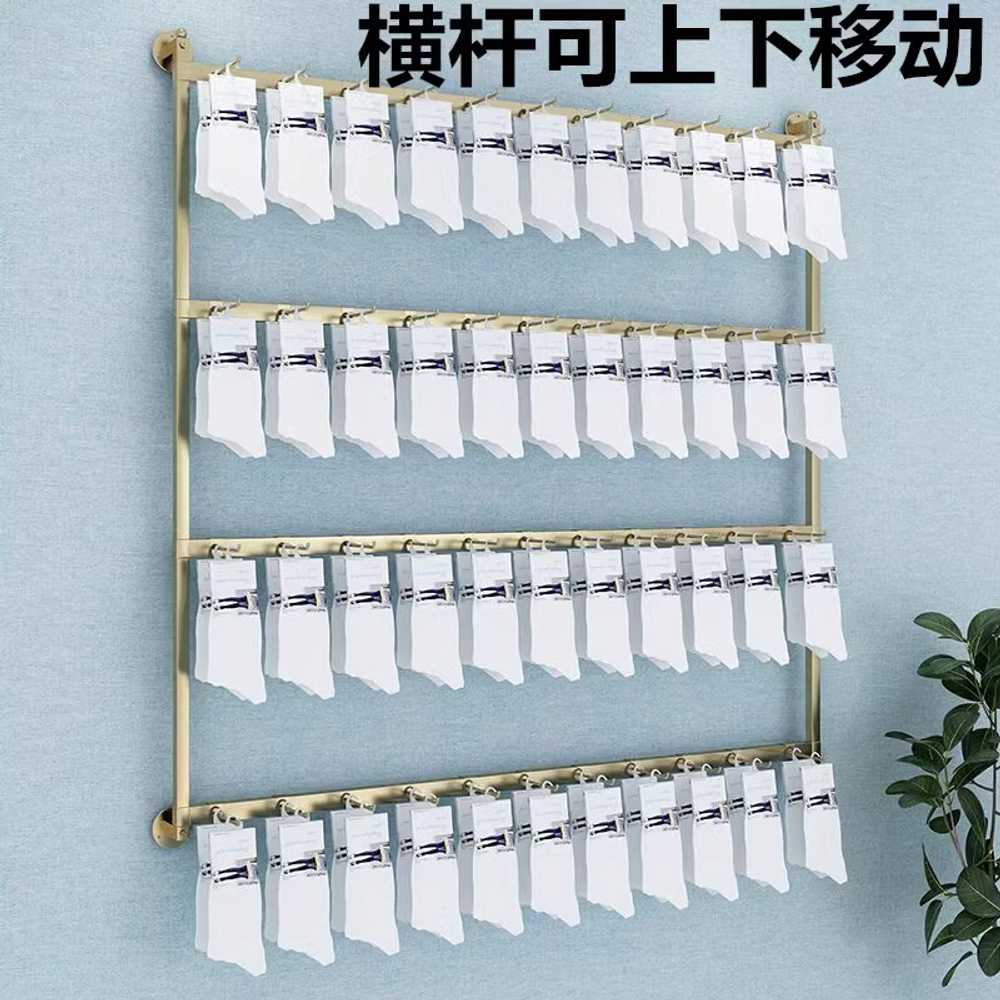 양말 진열대 속옷 행거 의류 휴대폰 악세사리 키링 100x150cm 4단/블랙/걸이 56개 - 상세 이미지 5