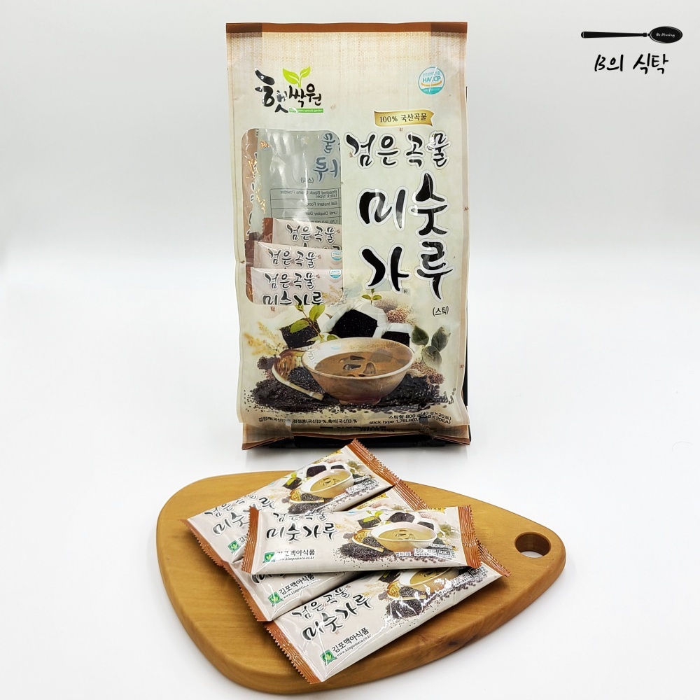 B의식탁 아침 간편 식사 대용 검은 콩 미숫 가루 스틱 - 상품 이미지