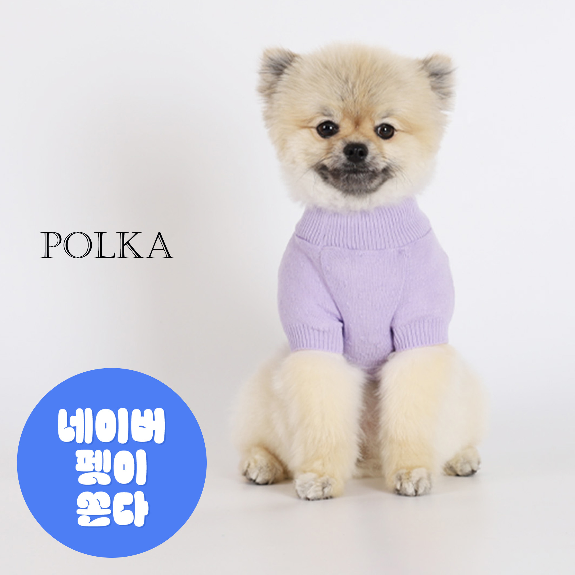 강아지옷 몽루 울블랜드 니트 폴카(POLKA)