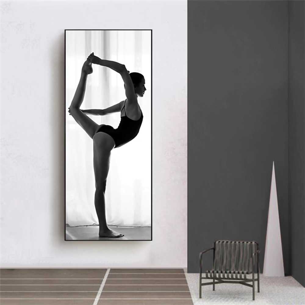 필라테스 포스터 소품 인테리어 그림 벽 요가 액자 60x120cm 골드 프레임 2 - 상세 이미지 2