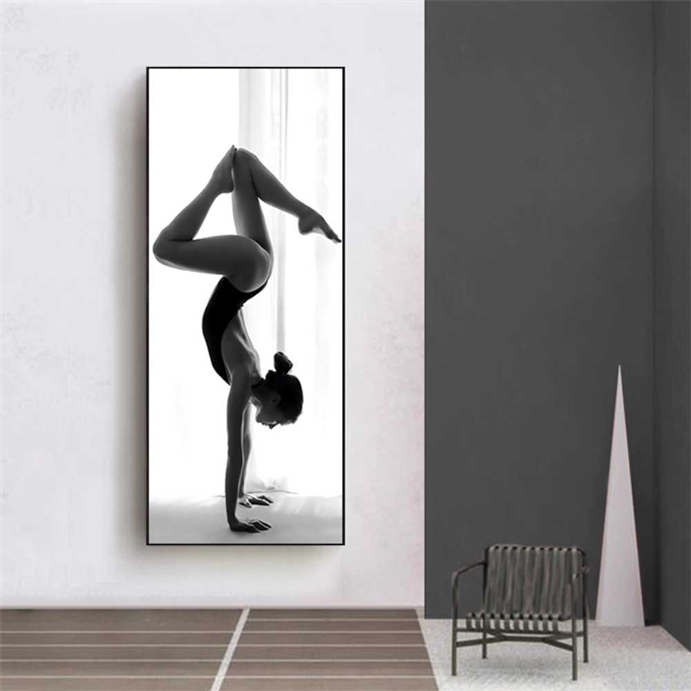 필라테스 포스터 소품 인테리어 그림 벽 요가 액자 60x120cm 골드 프레임 2 - 상세 이미지 3
