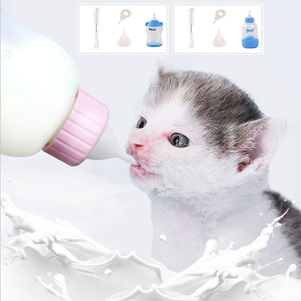애완동물 젖병 세트 강아지 고양이 반려동물 80-100ml 색상 랜덤 - 상품 이미지