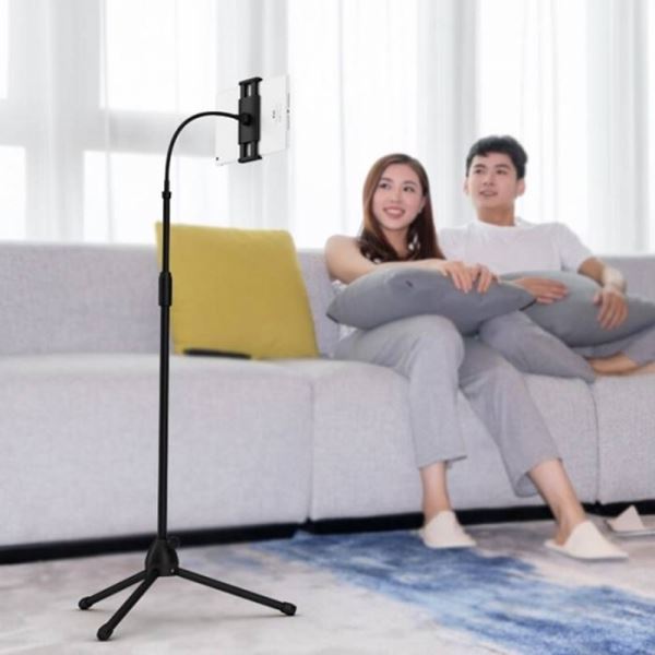 QR코드 자바라 거치대 촬영용 삼각대 휴대폰 - 상품 이미지