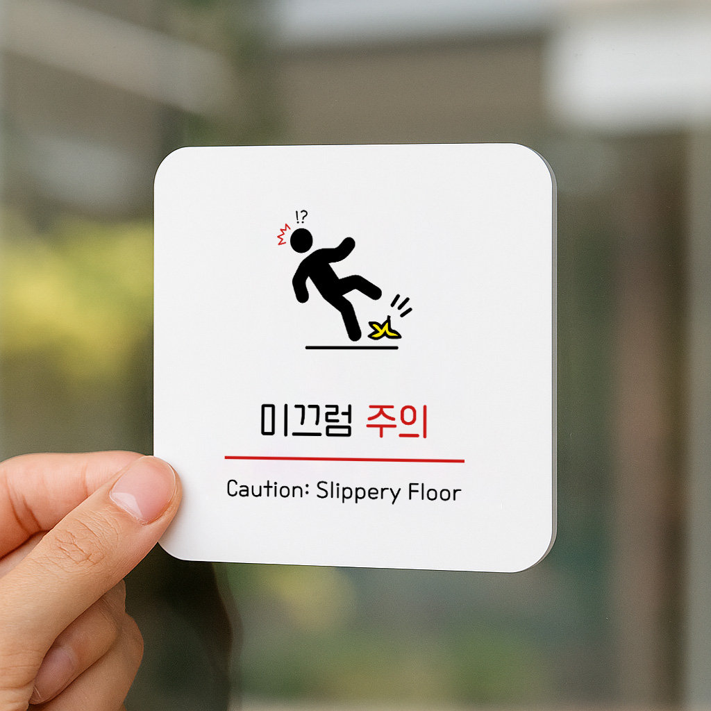 미끄럼 주의 표지판 낙상 방지 안내판 157 100x100 - 상품 이미지