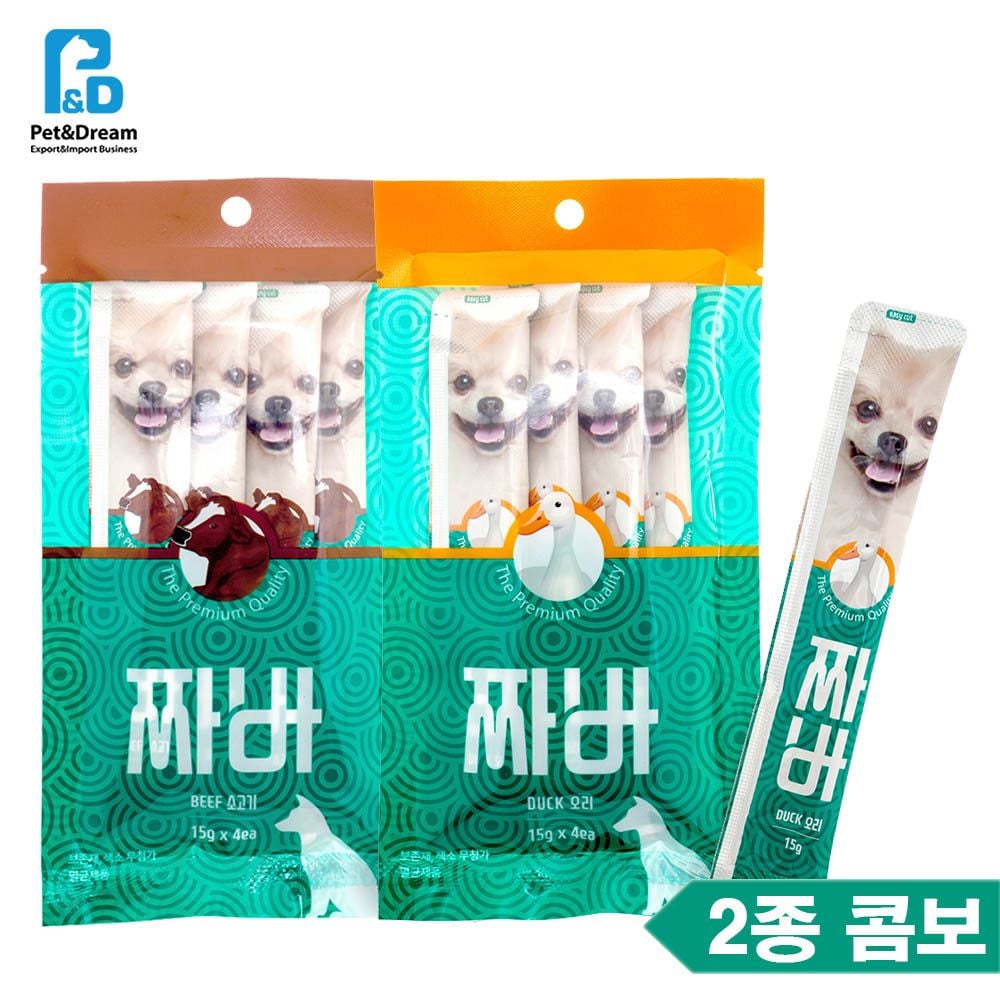 장튼튼 강아지간식 소고기오리 2종 - 상품 이미지