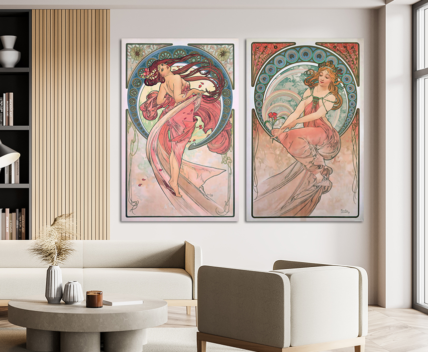 알폰스무하 명화 액자 전시회 그림 거실 카페 인테리어 백일몽중형 이미지 8