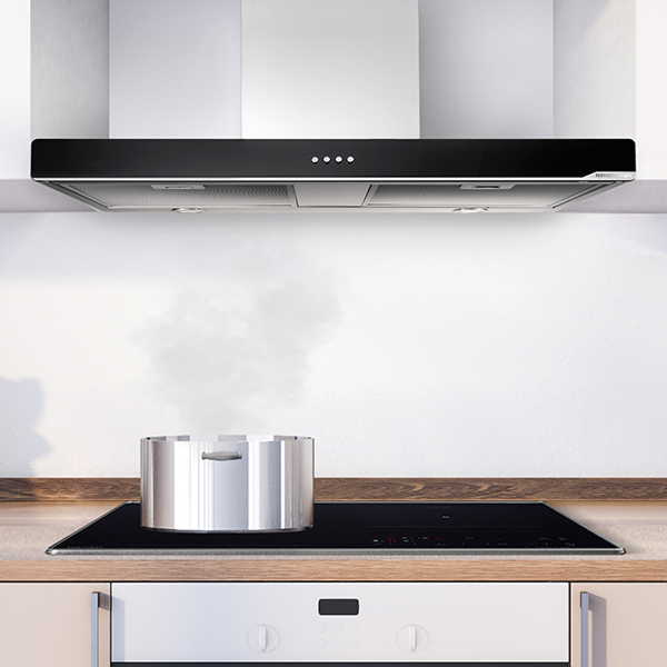 방문설치 900장용 벽부착형 침니 레인지 후드 실버/블랙 RGC150-09PAC