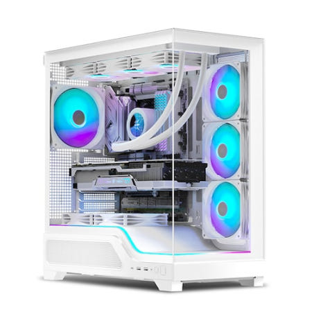 마이크로닉스 마이크로닉스 WIZMAX 슬로프 컴퓨터 PC 케이스 화이트