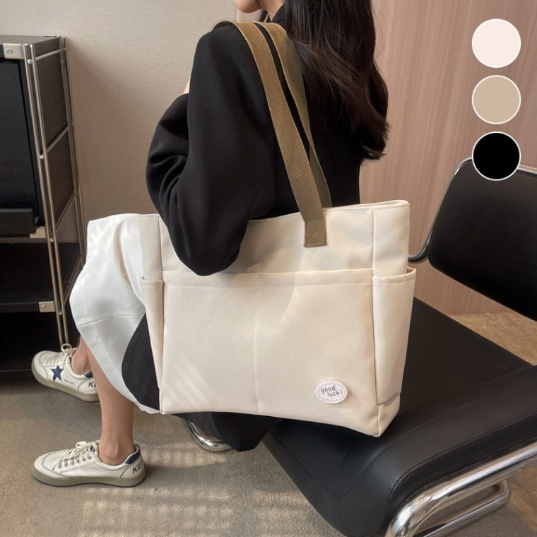 출근가방 데일리 포켓 캔버스백 숄더백 - 메인 이미지