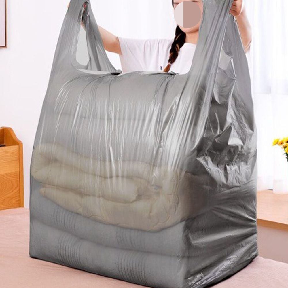 대용량 초대형 이사용 비닐 빨래방 봉투 82x125cm 이사 대형 두꺼운 큰 대용량 봉지 손잡이 특대형 이불 PE - 상품 이미지