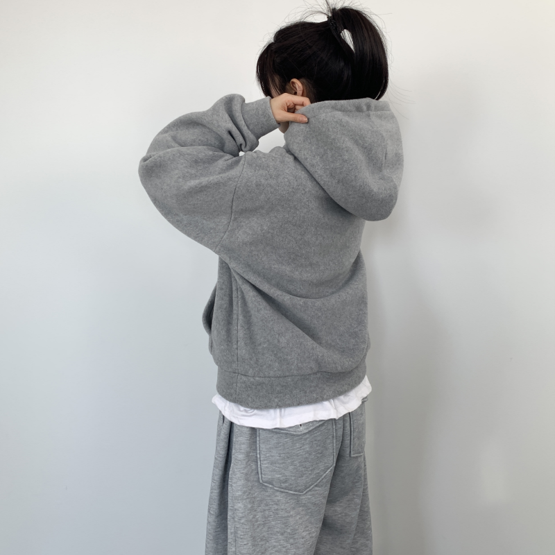 오버핏후드티 패치 터틀넥 기모티 이미지 6