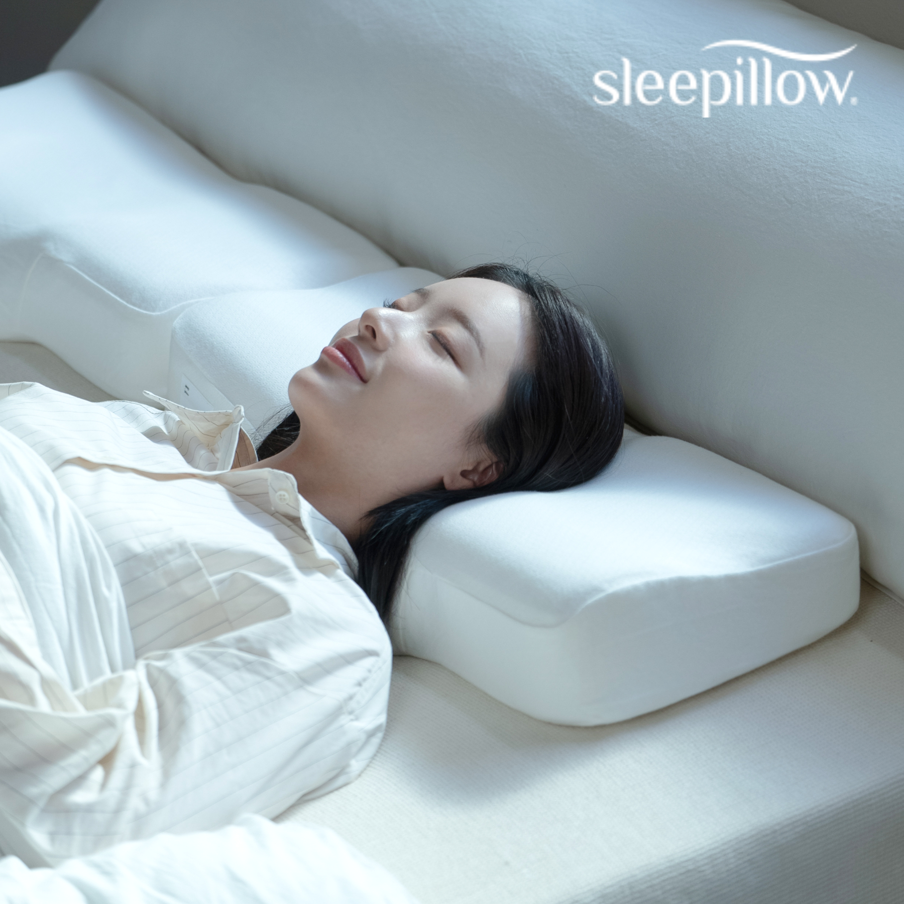 슬리필로우 경추베개 목디스크 거북목 일자목 코골이 옆으로자는 깊은잠 기능성베개 - 상품 이미지