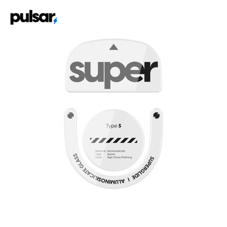 펄사 로지텍 GPX2 타입-S 화이트 슈퍼글라이드 지슈라2 유리 마우스피트 슈퍼스트라이크 호환