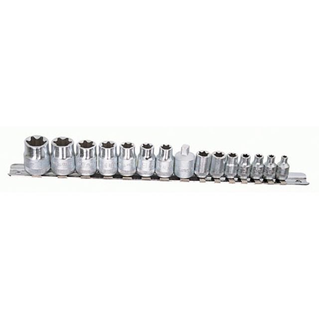 지니어스 별소켓 세트 TX-2315 (1/4 3/8 x15PC) - 상품 이미지