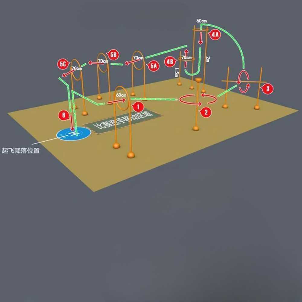 드론 레이싱 장애물 경기장용 훈련 트랙 구조물 서킷 드론 레이스 4+착륙장 1개 - 상세 이미지 2