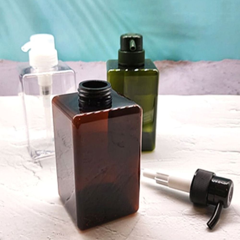 화장품용기 리필 펌프 공용기 450ml 브라운 - 상품 이미지