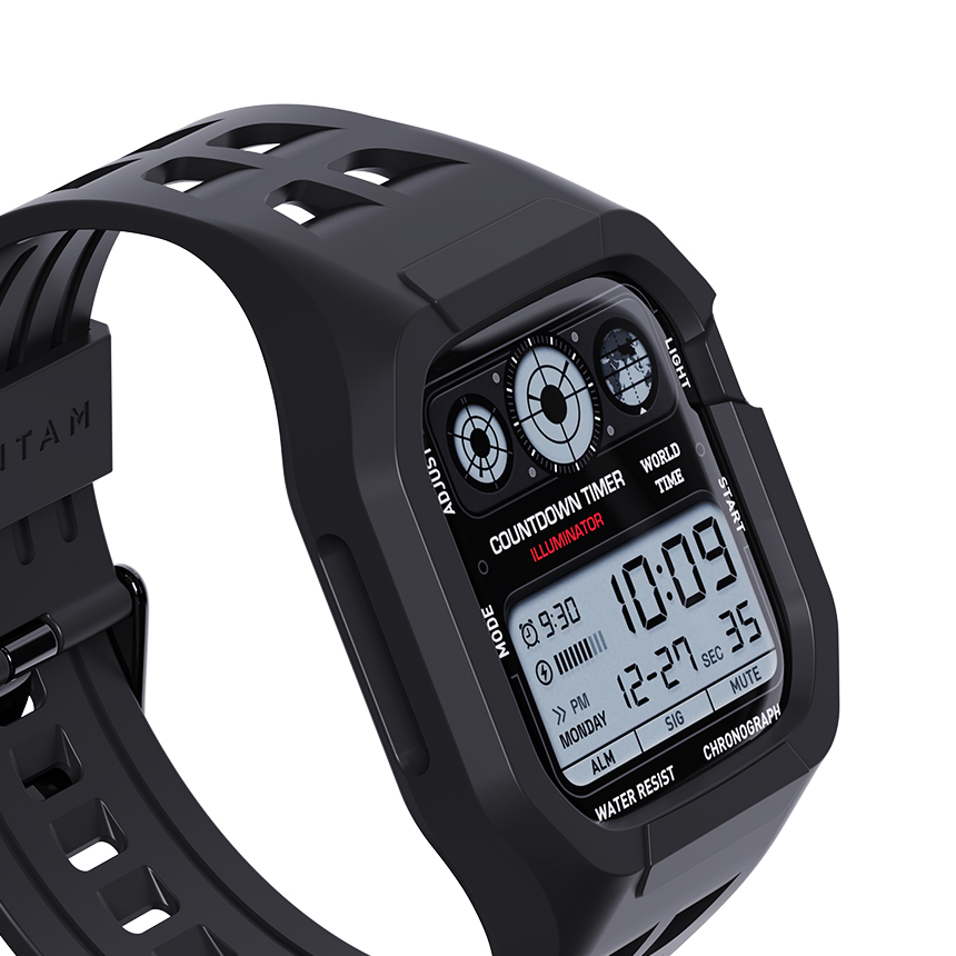 애플워치 스트랩 SE3 SE 9 8 지샥 일체형 밴드 시계줄 오닉스 44MM/45MM, 그린 이미지 7