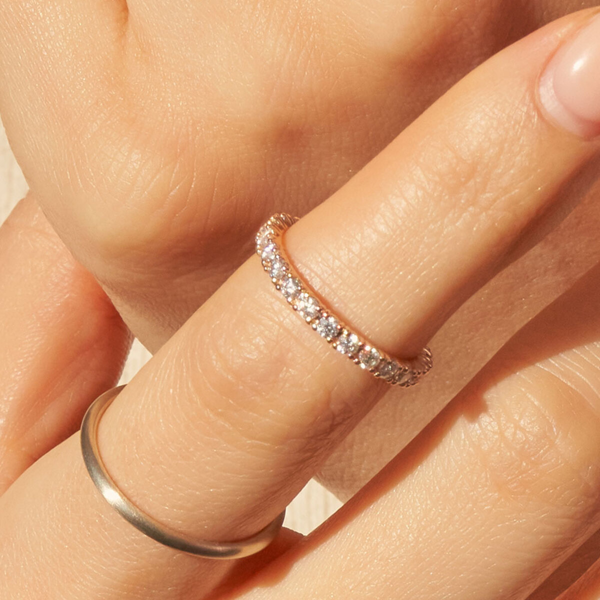 [파플] 1.5mm 클래식 이터니티 랩다이아 반지 14K 18K - 상세 이미지 4