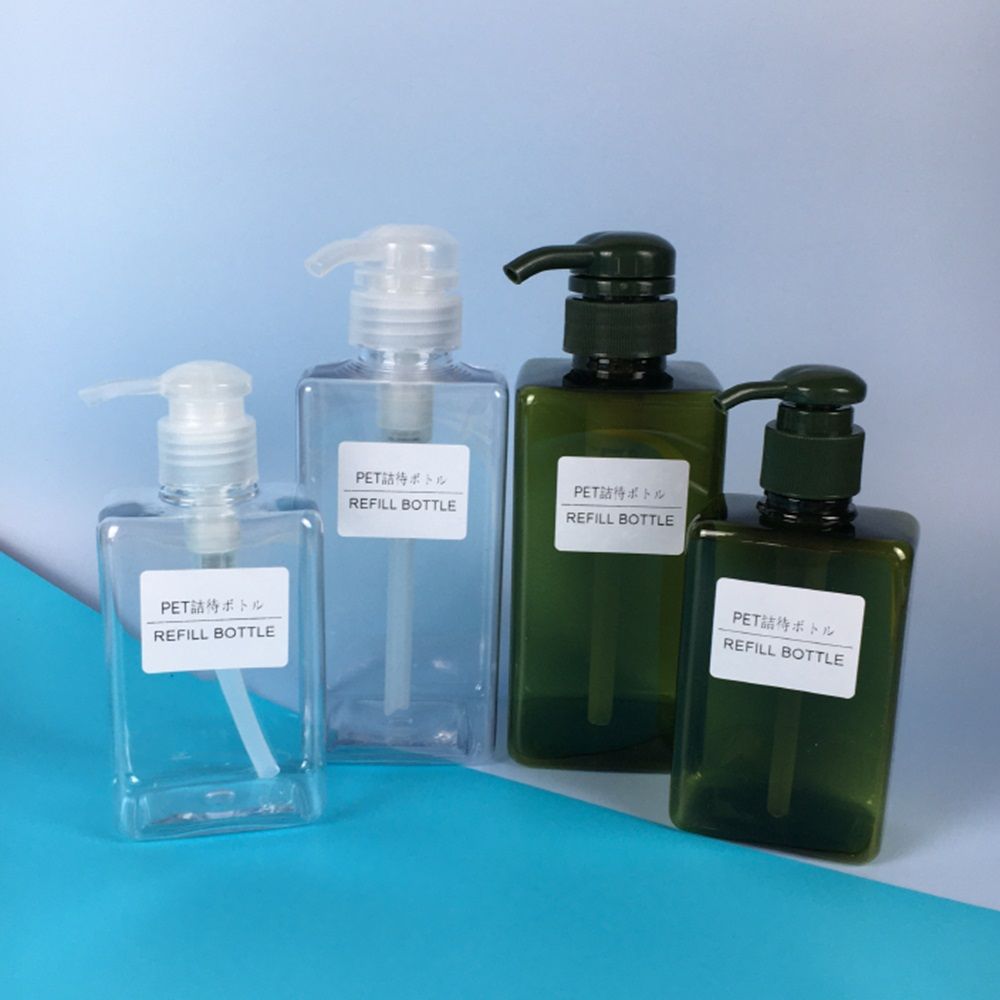 화장품 샴푸 공병 펌프 리필 용기 액체 디스펜서 투명200ml - 상품 이미지