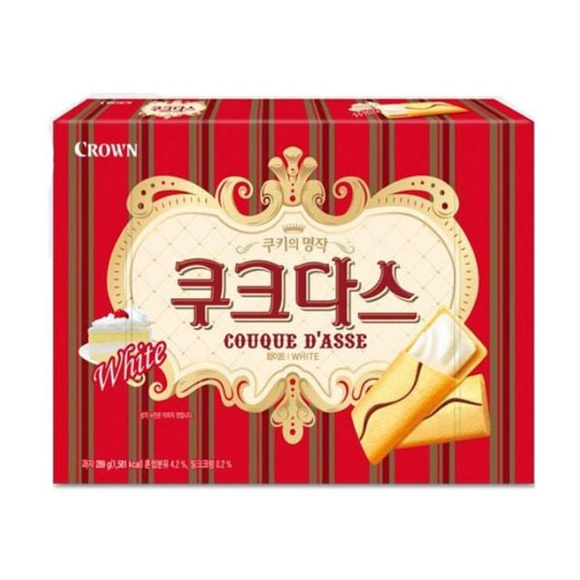 (크라운제과) 쿠크다스 화이트 289g 간식 과자 초코렛 - 상품 이미지