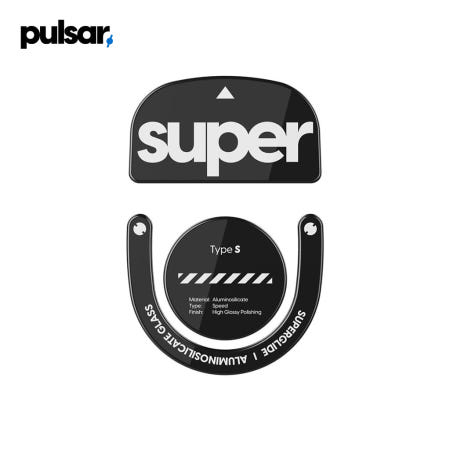 펄사 로지텍 GPX2 타입-S 블랙 슈퍼글라이드 지슈라2 유리 마우스피트 Type-S Balck