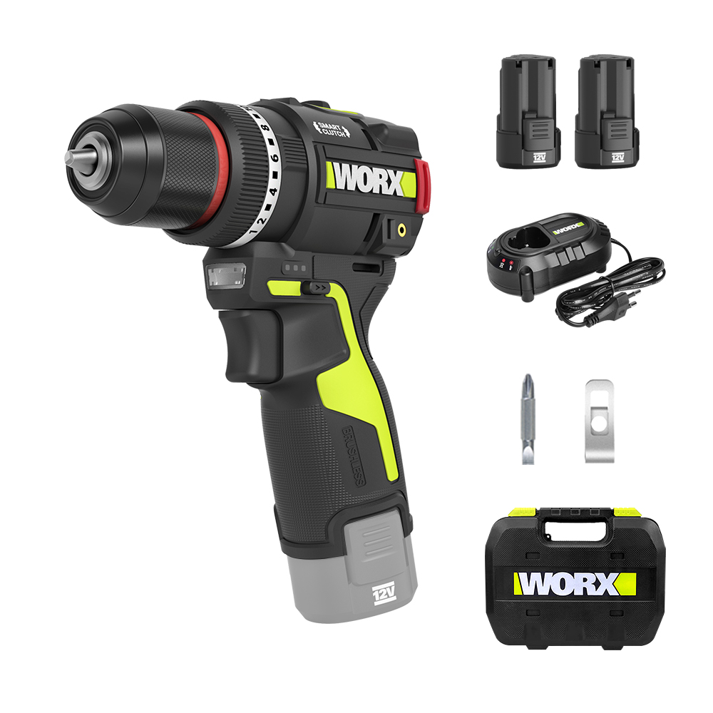 웍스 충전 해머 드릴 함마 스마트클러치 12V 2.5Ah 배터리2개 BL WU135T 제품 이미지