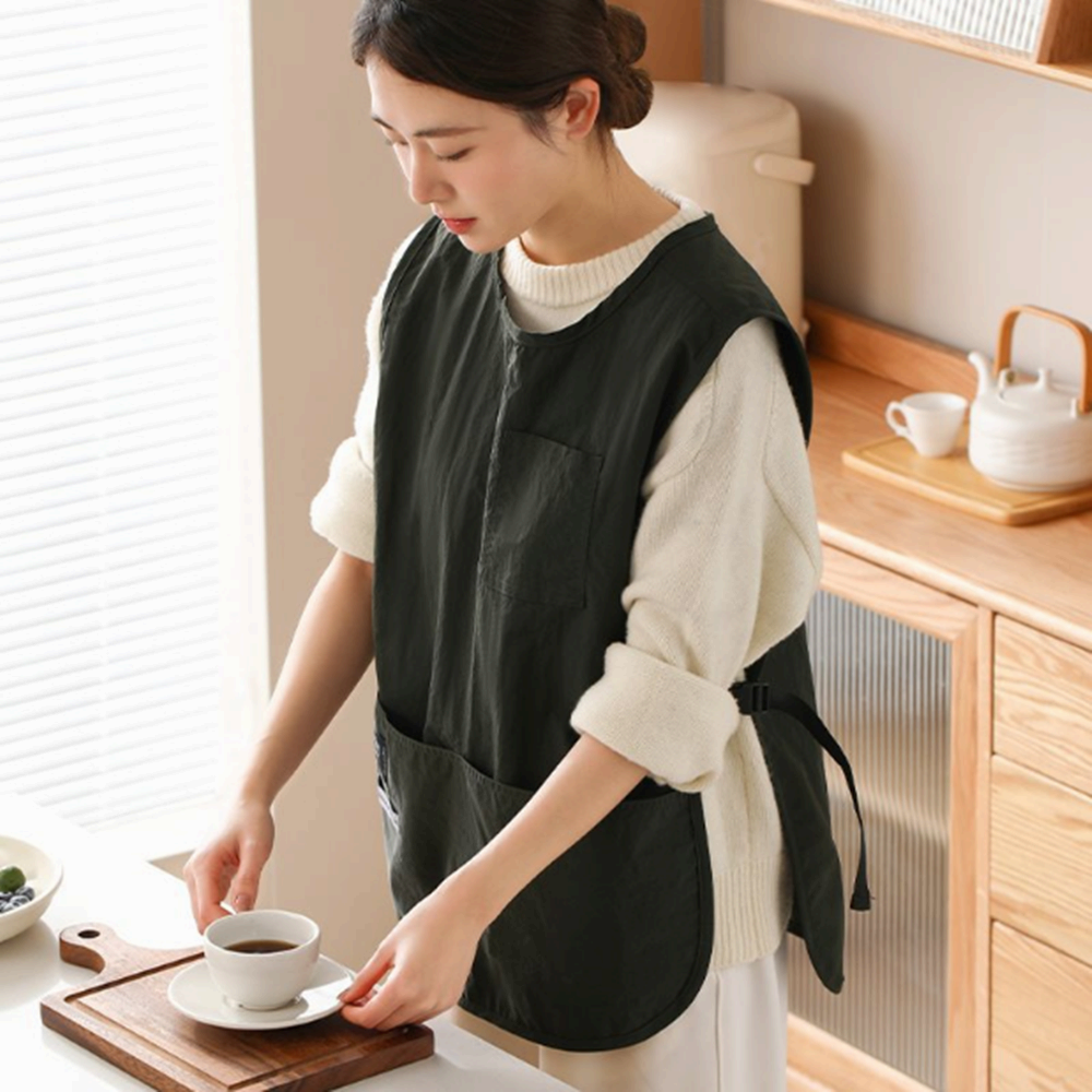방수 미니 숏 버클 앞치마 바리스타 카페 캠핑 애견미용 네일 에이프런 - 상품 이미지
