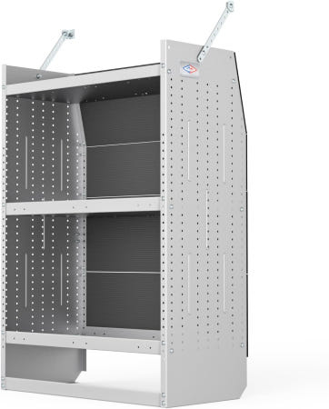AA 제품 모델 SH-4603-T3 스틸 로우 /미드 /하이루프 밴 선반 보관 시스템 트랜짓 GM NV 프로마스터 및 스프린터 윤곽 유닛 32인치 W x 46인치 H 16인치 D에