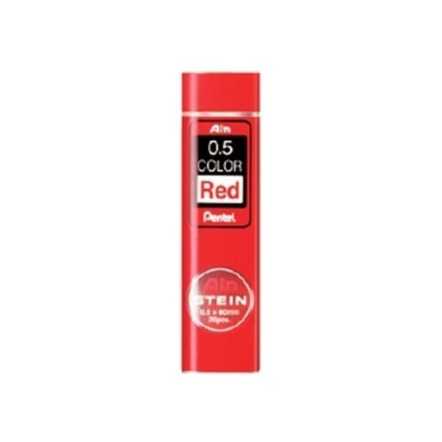 펜텔 아인 슈타인칼라샤프심 C275-RD/적색RD/0.5mm 갑(10개입) - 메인 이미지