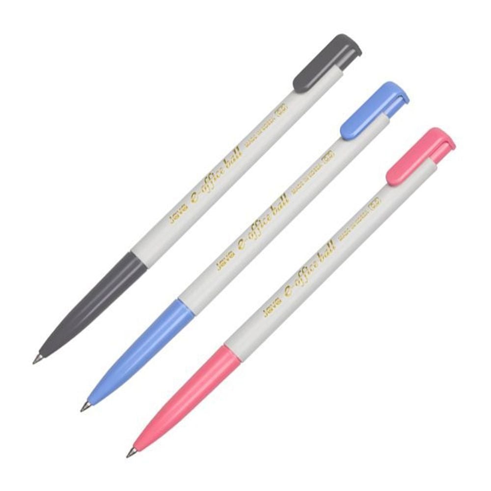 오피스 유성 볼펜 0.5mm 12개 세트 3P 사무실 필기구 검정 - 상품 이미지