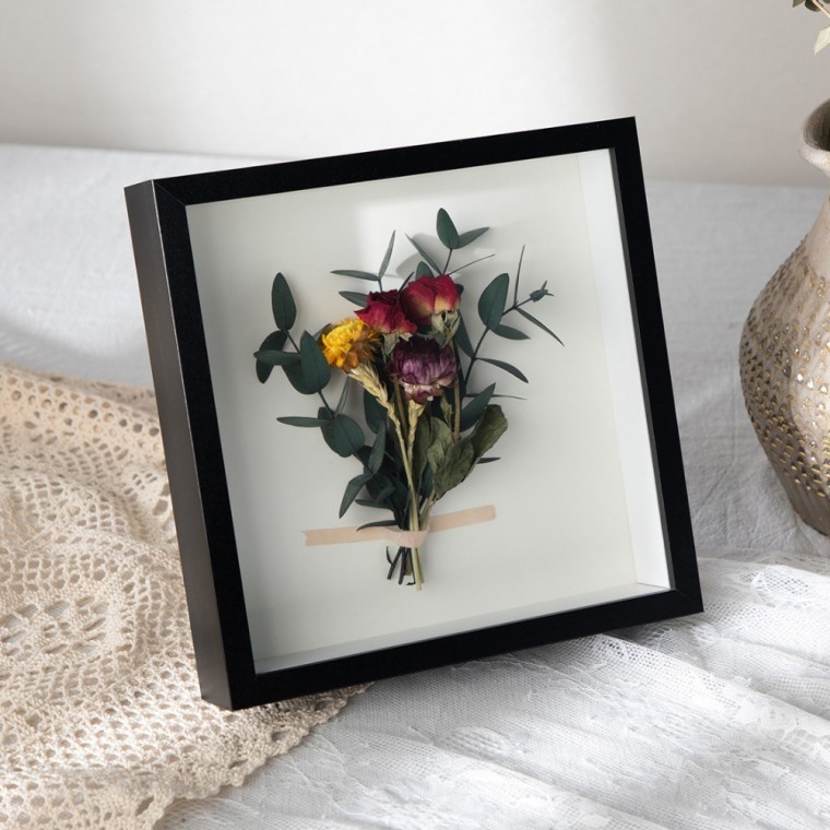 캘리그라피 플라워 액자 팝아트 3D 입체 관액자 DIY 투명 공간액자 깊은 6x8 5cm - 상품 이미지