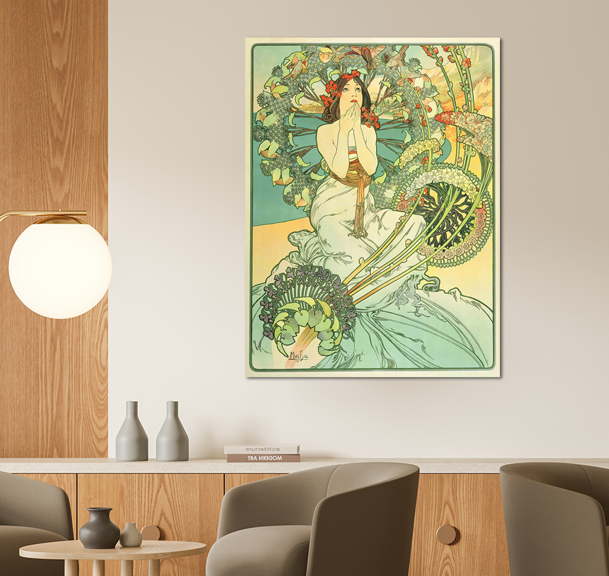 알폰스무하 명화 액자 전시회 그림 거실 카페 인테리어 백일몽중형 - 상세 이미지 5