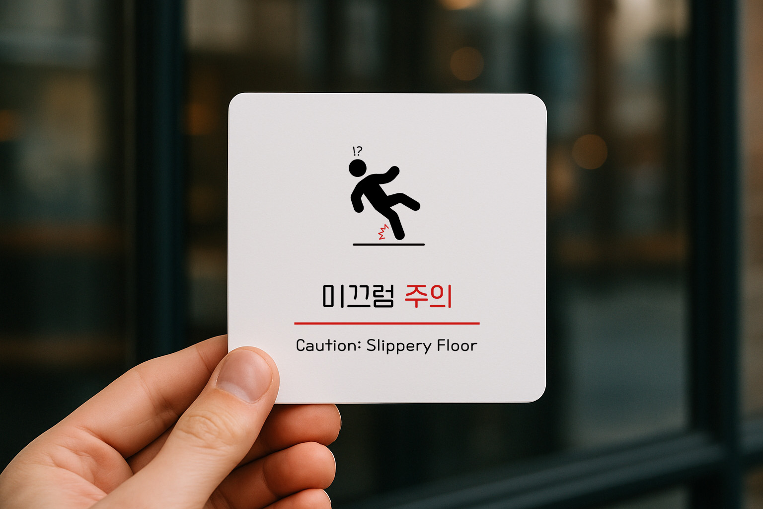 미끄럼 주의 표지판 낙상 방지 안내판 156 100x100 - 상세 이미지 3