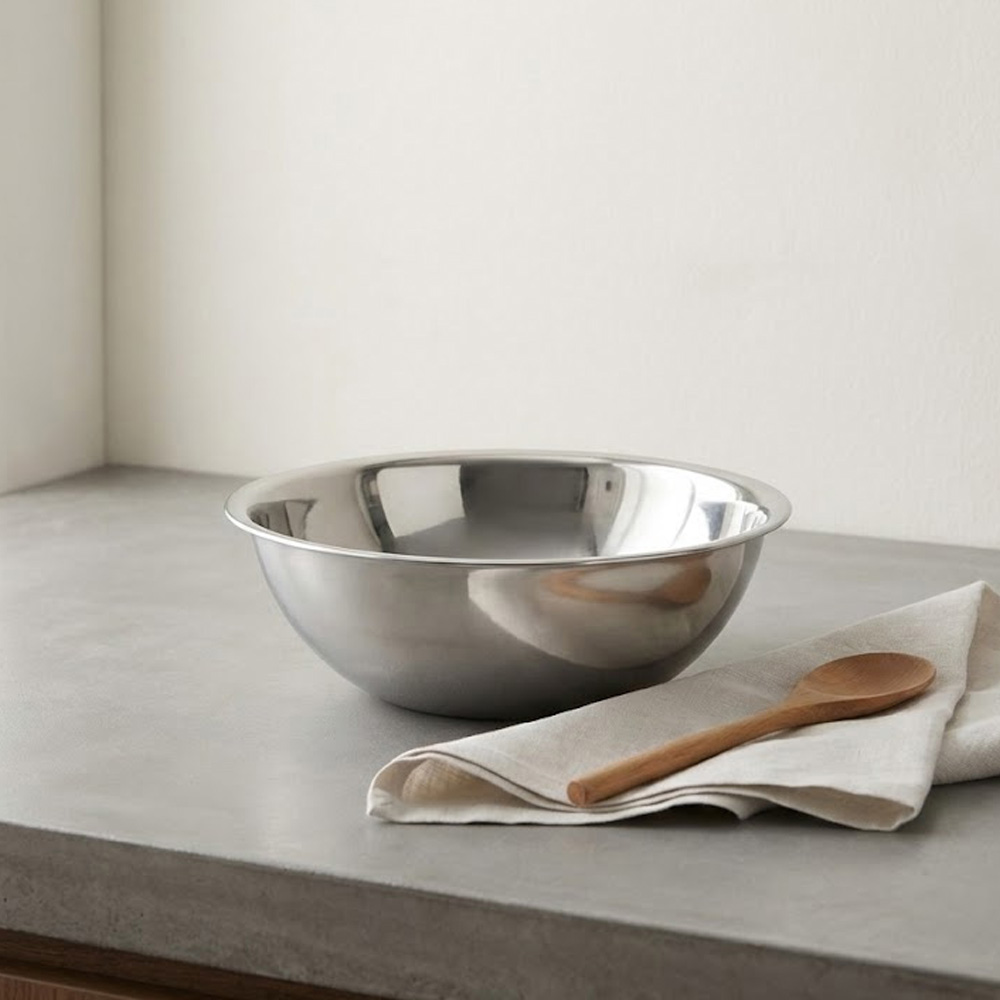 스텐 믹싱볼 양푼이 베이킹 양푼 야채 세척볼 30cm, 1개 이미지 6