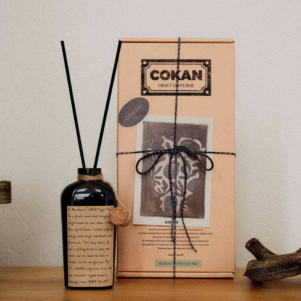 코칸 우디향 실내 방향제 디퓨저 대용량 오브제 인테리어 원룸 집들이 170ml 이다바시