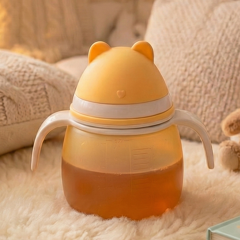 꼬꼬노리 멜럽봉봉 짜먹는 실리콘 스파우트컵 아기 빨대컵 국산 청소솔포함 유아 어린이집 물병