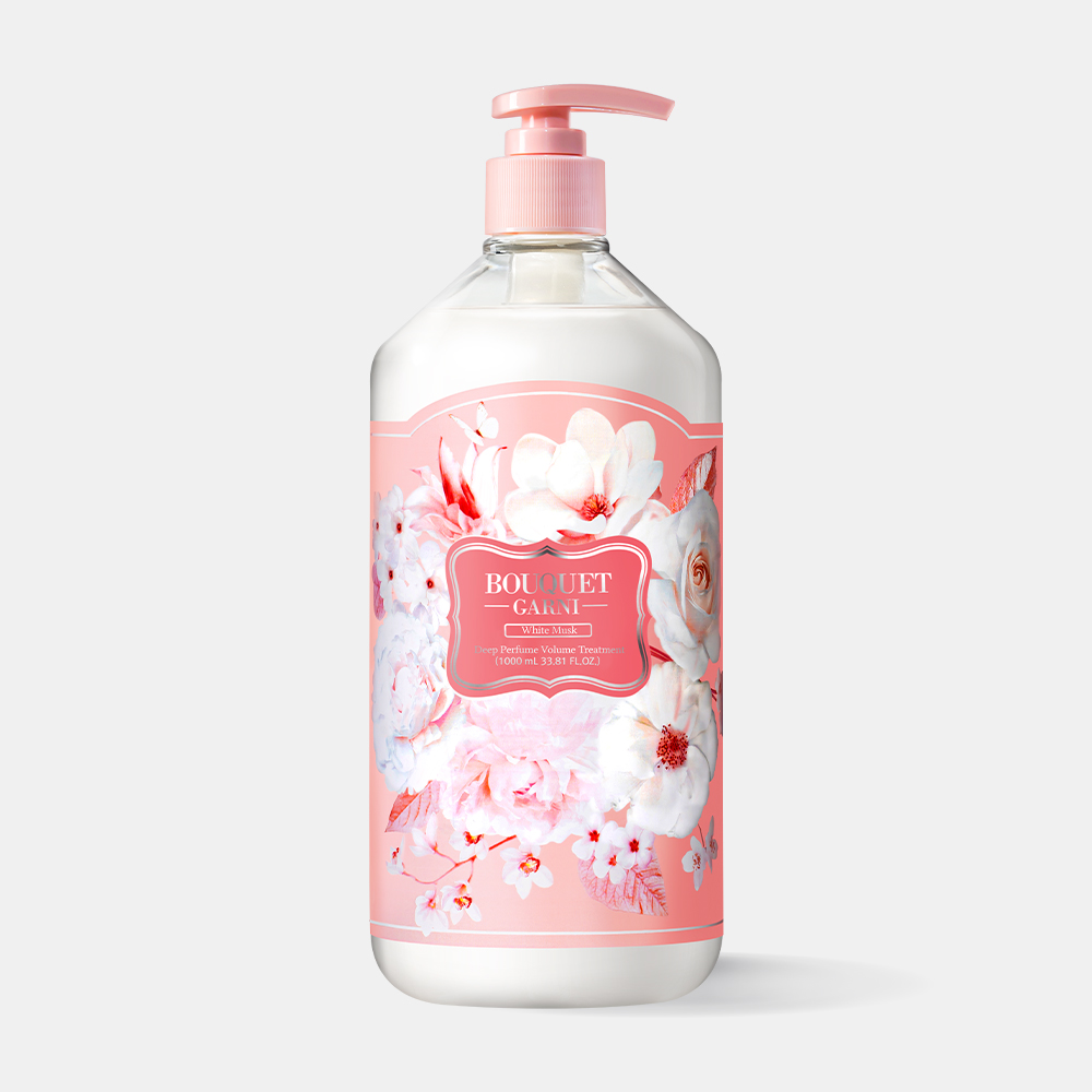 [1개] 부케가르니 딥 퍼퓸 볼륨 트리트먼트 1,000ml 화이트머스크 향 - 상품 이미지