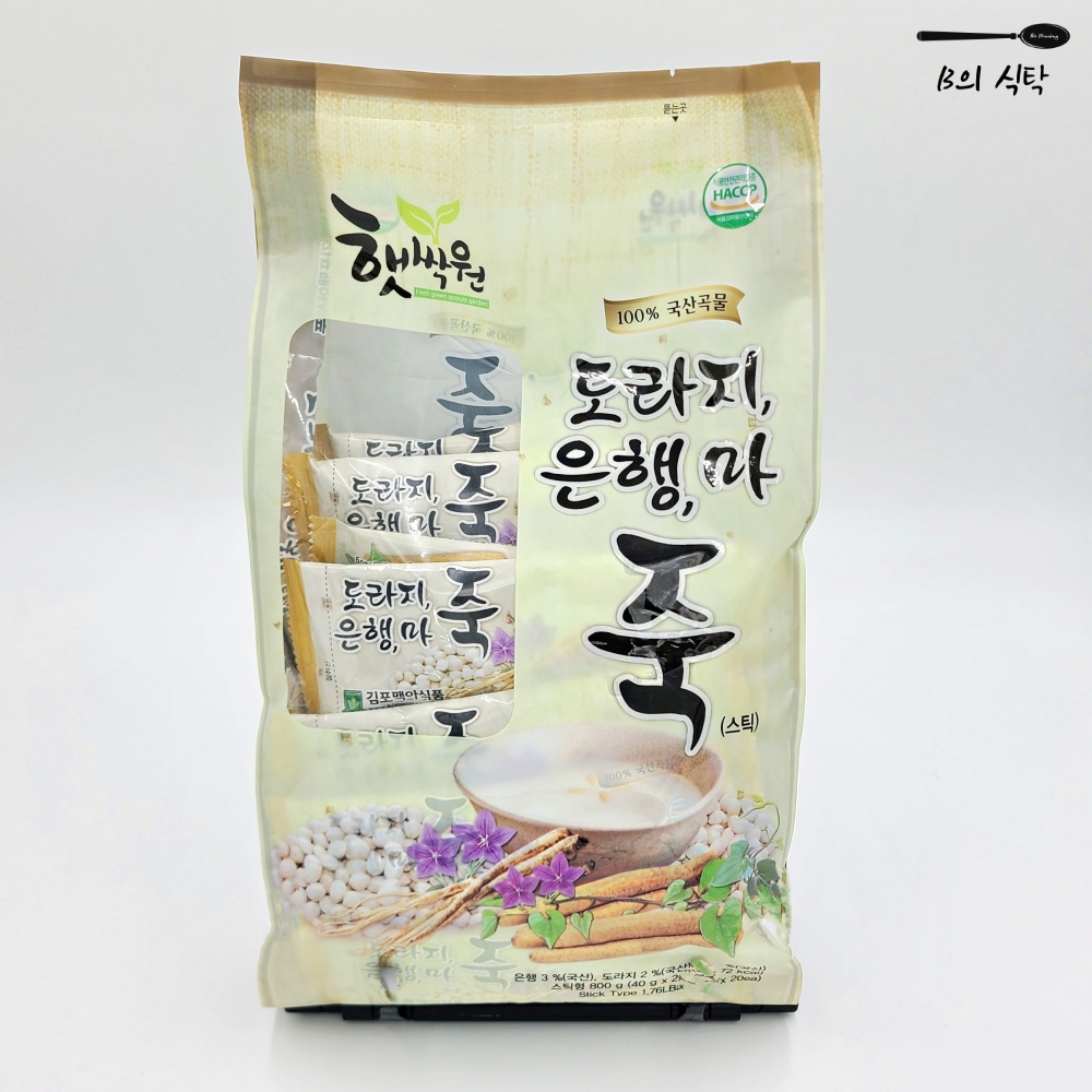 B의식탁 도라지 마 간편 아침 식사 메뉴 간편 대용 죽 - 메인 이미지