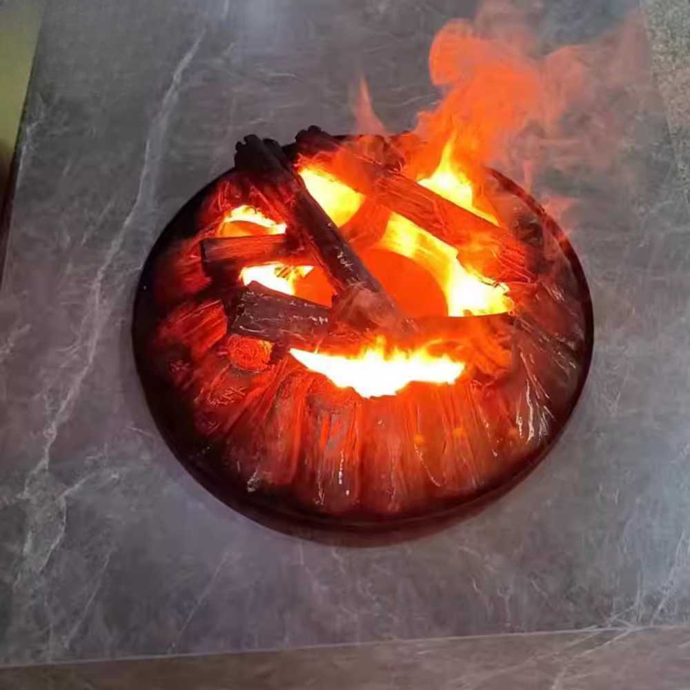 불멍 가습기 야외 캠핑 무드등 불꽃 연출기 화로대 원형 260mm - 상세 이미지 3