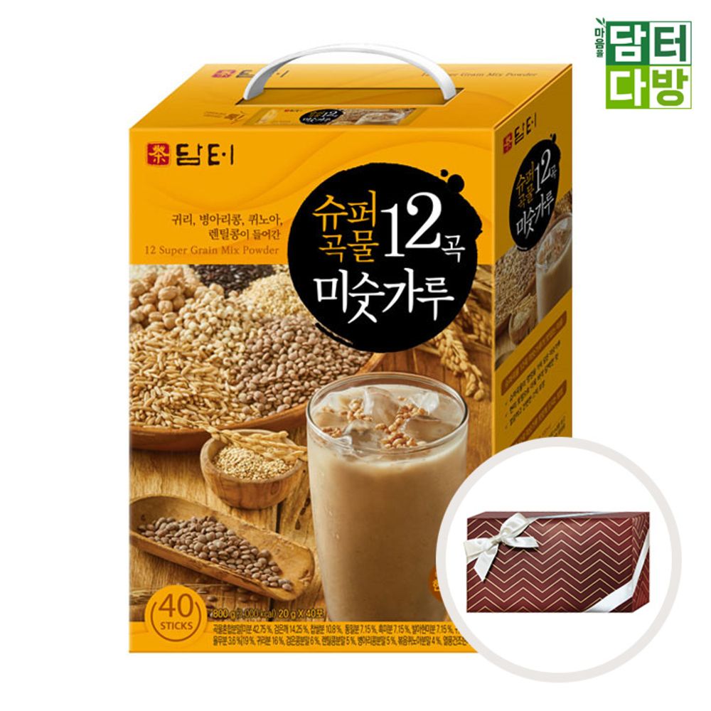 (수제선물포장) 담터 슈퍼곡물 12곡 미숫가루 40스틱 - 상품 이미지