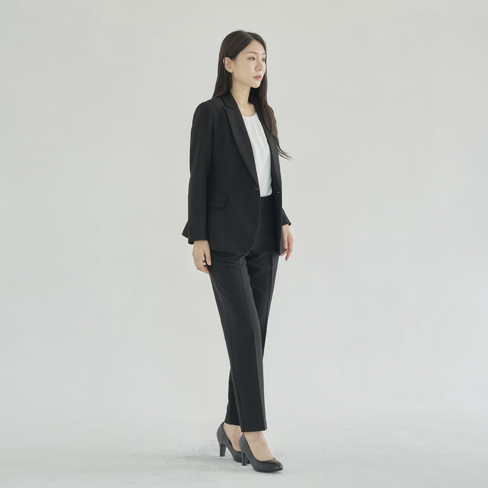 블랙 일자 바지 롱 슬림핏 [체스] 이미지 7